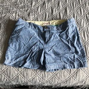Blue Linen Shorts